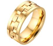 Mendes Jewelry heren ring Verguld Edelstaal Tandwiel-21mm