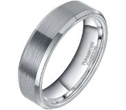 Mendes Wolfraam heren ring Mat Zilver 6mm-20mm