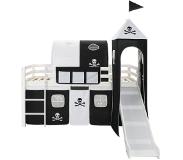 vidaXL Kinderhoogslaper met glijbaan en ladder 97x208 cm grenenhout