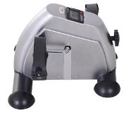 HOMdotCOM Hometrainer Mini Fiets Trap Trainer met LCD Scherm Metaal Zilver 39 x 40 x 31 cm