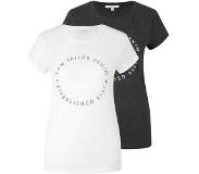 Tom Tailor T-shirt met logo print (set, 2-delig, Set van 2)