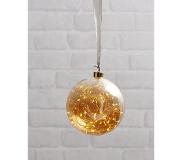 Star Trading Glow Kerstbal - Kerstverlichting - LED - 15 cm - glas/amber