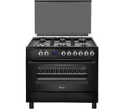 Wiggo WO-E969R(BB) Serie 9 - Gasfornuis - Zwart