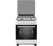 Wiggo WO-E605R(WX) Serie 5 - Gasfornuis - Wit Rvs