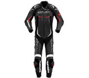 Spidi Track Wind Replica Evo, leather suit 1pcs. ,zwart/witte ,48
