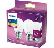 Signify 2x Philips LED Kogellamp (P45) Wit E27 2,2 Watt