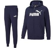 Puma Essential Big Logo Full-Zip Trainingspak Blauw