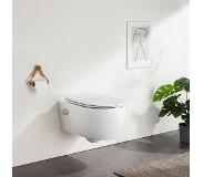 Badkamerplanet Sani Royal Hangend Toilet Wandcloset met bidet Slim Rimfree 55 cm Easy Flush met Softclose Zitting