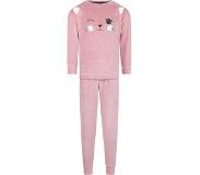 Charlie Choe Meisje Pyjama Velours Pink Cat - Maat 74/80