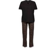 Esprit Women Bodywear pyjama met all over print zwart | Maat: 36