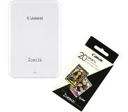 Canon Zoemini Mobiele Fotoprinter Wit + 20 sheets