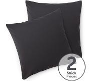 Blumtal - Set Van 2 Kussenslopen - Superzachte Premium Jersey Kussenhoes - 100% Katoen - 60 x 60 cm - Antraciet