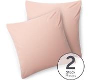 Blumtal - Set Van 2 Kussenslopen - Superzachte Premium Jersey Kussenhoes - 100% Katoen - 50 x 50 cm - Roze