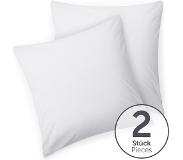 Blumtal - Set Van 2 Kussenslopen - Superzachte Premium Jersey Kussenhoes - 100% Katoen - 40 x 40 cm - Wit
