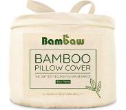 Bambaw Bamboe Kussenslopen | 2 stuks | Eco Kussensloop 50 bij 75cm| Ivoor | Luxe Bamboe Beddengoed | Hypoallergeen Kussensloop | Puur Bamboe Lyocell Kussensloop | Ultra-ademende Stof | Bambaw