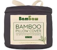 Bambaw Bamboe Kussenslopen | 2 stuks | Eco Kussensloop 50cm bij 75cm | Houtskool | Luxe Bamboe Beddengoed | Hypoallergeen Kussenslopen | Puur Bamboe Lyocell Kussensloop | Ultra-ademende Stof | Bambaw