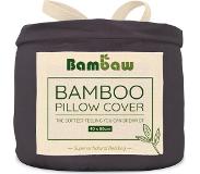 Bambaw Bamboe Kussenslopen | 2 stuks | Eco Kussensloop 40 bij 80cm| Houtskool | Luxe Bamboe Beddengoed | Hypoallergeen Kussensloop | Puur Bamboe viscose rayon Kussensloop | Ultra-ademende Stof | Bambaw