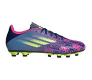 Adidas X Speedflow Messi.4 Gras / Kunstgras Voetbalschoenen (FxG) Blauw Roze Geel | Maat 44