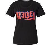 Colourful Rebel Rebel Thunder T-shirt Zwart Dames - Basic Fit - Organisch Katoen - M