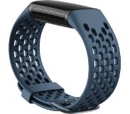 Fitbit Charge 5 Siliconen Bandje met gaatjes Blauw S