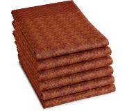 DDDDD Theedoek Petals 60x65cm Autum Red Per 6 Stuks Rood rood DDDDD Thee- en