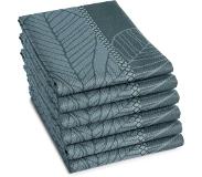DDDDD Theedoek Leaves 60x65cm Atlantic Blue Per 6 Stuks Blauw blauw DDDDD Thee-