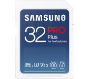 Samsung PRO Plus 32GB, SDHC, UHS-I, U3, 100&60MB/s Reads & Writes, FHD&4K UHD, Memory Card