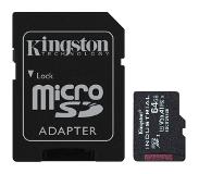 Kingston microSDHC Industrial C10 A1 pSLC-kaart + SD-adapter 64GB