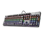 Trust GXT 865 Asta - Bedraad Toetsenbord - USB - QWERTY - Zwart