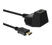 InLine HDMI verlengkabel met stand versie 2.0 (4K 60Hz HDR) / zwart - 3 meter