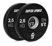 Capital Sports capital_sports Sports Elongate 2020 bumper plates 2 x 2,5kg hard rubber 50,4mm