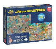 Jumbo Jan Van Haasteren De Muziekwinkel & Vakantiekriebels - 2 X 1000 Stukjes
