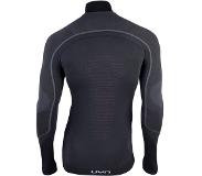 UYN Ondershirt Uyn Men Ambityon L/S Zip Up Turtle Neck Blackboard Black White-XXL