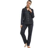 Pastunette Navy Circle doorknoop Vrouwen Pyjamaset - Dark Blue - Maat 46