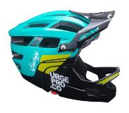 Urge Gringo de la Pampa Helm met Afneembare Kinbeschermer Blauw Zwart