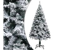 vidaXL Kunstkerstboom met sneeuw 120 cm PVC groen