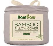 Bambaw Bamboe Kussenslopen | 2 stuks | Eco Kussensloop 50 bij 75cm| Grijs | Luxe Bamboe Beddengoed | Hypoallergeen Kussensloop | Puur Bamboe viscose rayon Kussensloop | Ultra-ademende Stof | Bambaw