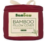 Bambaw Bamboe Kussenslopen | 2 stuks | Eco Kussensloop 40 bij 80cm| Bourgondy | Luxe Bamboe Beddengoed | Hypoallergeen Kussensloop | Puur Bamboe Lyocell Kussensloop | Ultra-ademende Stof | Bambaw