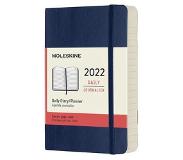 Moleskine 12 Maanden Agenda - 2022 - Dagelijks - Pocket (9x14 cm) - Sapphire Blauw - Zachte Kaft