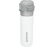 Stanley Quick Flip Water Bottle 700ml, wit/zilver 2022 BPA-vrije Bidons