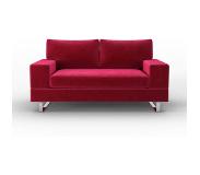 R by Rodier | 3-zitsbank Reflet velvet fluweel rood 176x89x94 cm zitbanken | NADUVI