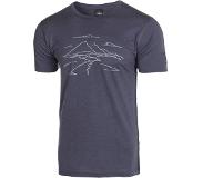 Ivanhoe T shirt Agaton Mountain heren merinowol blauw