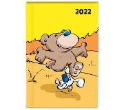 Lannoo Ritstier zakagenda 2022 - iets groter dan een A7 formaat zakagenda - binnenzijde 7 dagen 2 pagina planner - zakformaat (9x13cm) met Ritstier beer cartoon design