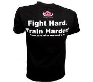 Ali’s Fightgear sportshirt Train Harder! heren zwart
