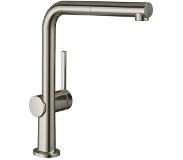 Hansgrohe talis m54 ééngreeps keukenmengkraan met draaibare, uittrekbare uitloop en sbox 29,6 cm, rvs