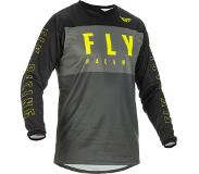 FLY Racing F-16 LS Jersey Youth, grijs/geel XL | 164-170 2022 Kindertruien