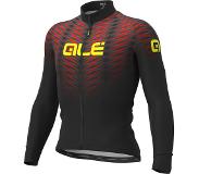 Alé Cycling Solid Thorn Longsleeve Jersey Heren, zwart/rood XL 2021 Wielershirts