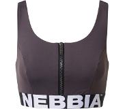 Nebbia Bodybuilding Front Zip Sports BH Marron - Nebbia 578