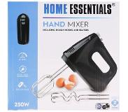 Home Essentials Handmixer - 250W - Extra lange snoer - 6 snelheden - Inclusief gardes en deeghaken - Zwart of Wit - Trusted Sellers