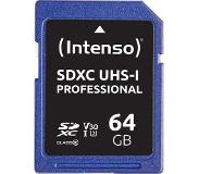 Intenso 64GB SDHC flashgeheugen Klasse 10 UHS